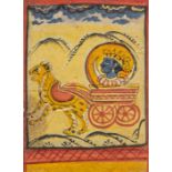 THE MOON GOD CHANDRA ON HIS CHARIOT