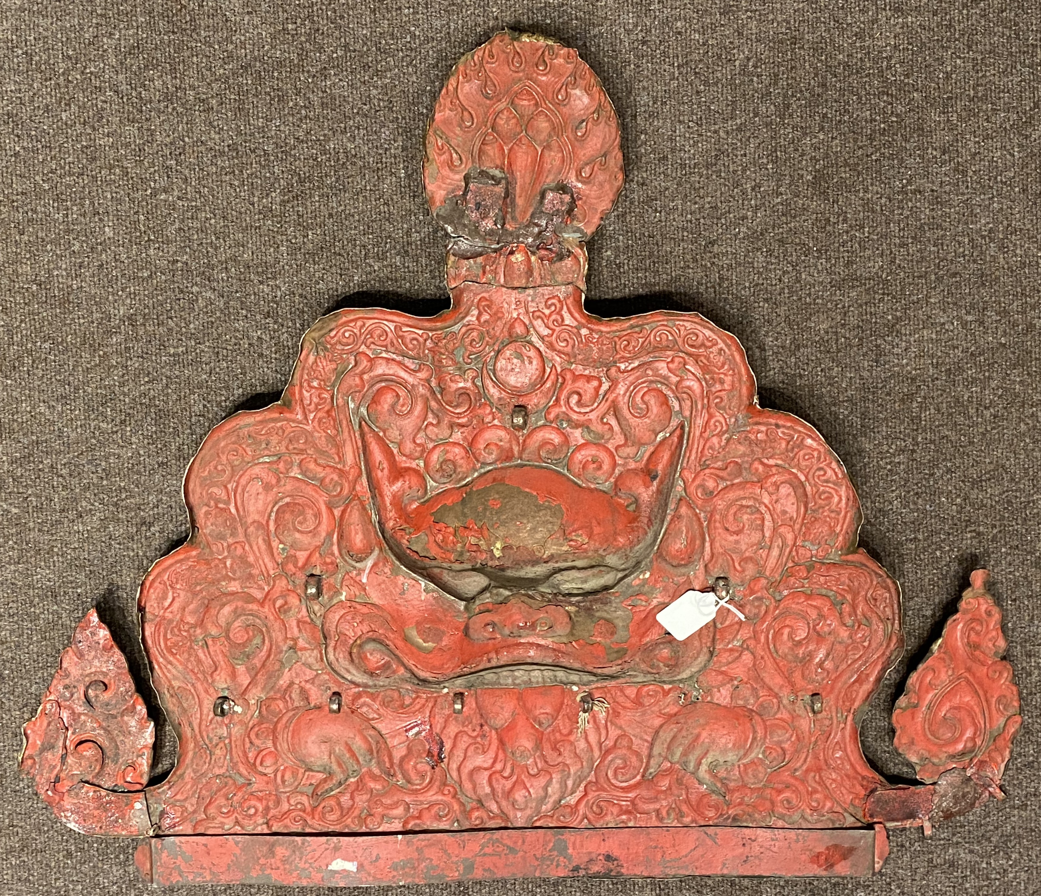 A COPPER GILT PANEL FROM A LARGE SHRINE - Image 7 of 7