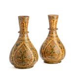 A PAIR OF BOMBAY SCHOOL OF ART VASES