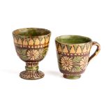 A BOMBAY SCHOOL OF ART CUP AND GOBLET