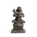 A BRONZE FIGURE OF RAMANUJA