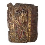 A COPPER REPOUSSE FRAGMENT FROM A SHRINE