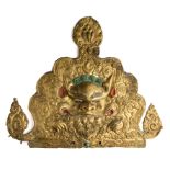 A COPPER GILT PANEL FROM A LARGE SHRINE