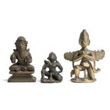 THREE SMALL BRONZE IMAGES