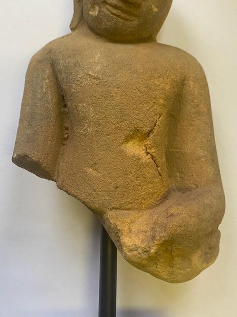 A PYU FRAGMENTARY FIGURE OF BUDDHA - Image 3 of 6