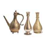 THREE BRASS OBJECTS