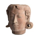 A MAJAPAHIT FRAGMENTARY HEAD OF A MAIDEN