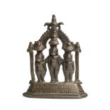 A SMALL JAIN BRONZE SHRINE