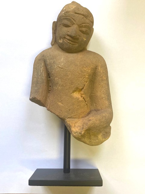 A PYU FRAGMENTARY FIGURE OF BUDDHA - Image 2 of 6