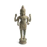 A KHMER BRONZE FIGURE OF AVALOKITESVARA