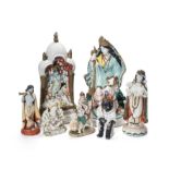 SEVEN PORCELAIN FIGURES OF DEITIES