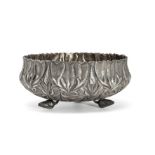 A REPOUSSE SILVER BOWL