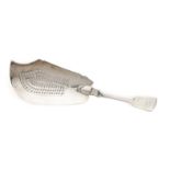 A GEORGE IV SILVER FISH SLICE