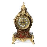 A FRENCH 'BOULLE ' MANTEL CLOCK