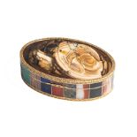 ‡ AN AUSTRIAN GOLD-MOUNTED HARDSTONE BOX