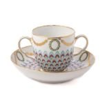 ‡ A CHELSEA-DERBY CHOCOLATE CUP AND SAUCER