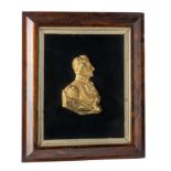 A VICTORIAN GILT-METAL MEMORIAL BUST OF THE DUKE OF WELLINGTON