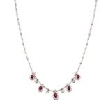 RUBY AND DIAMOND NECKLACE