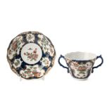 ‡ A WORCESTER CHOCOLATE CUP AND STAND