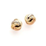 PAIR OF GOLD KNOT EARRINGS