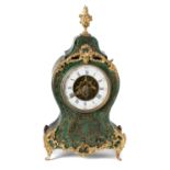 A FRENCH 'BOULLE ' MANTEL CLOCK