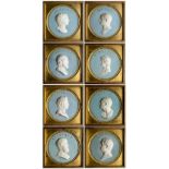 SET OF EIGHT PORTRAIT MEDALLIONS