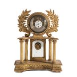 A GILTWOOD 'PORTICO ' CLOCK