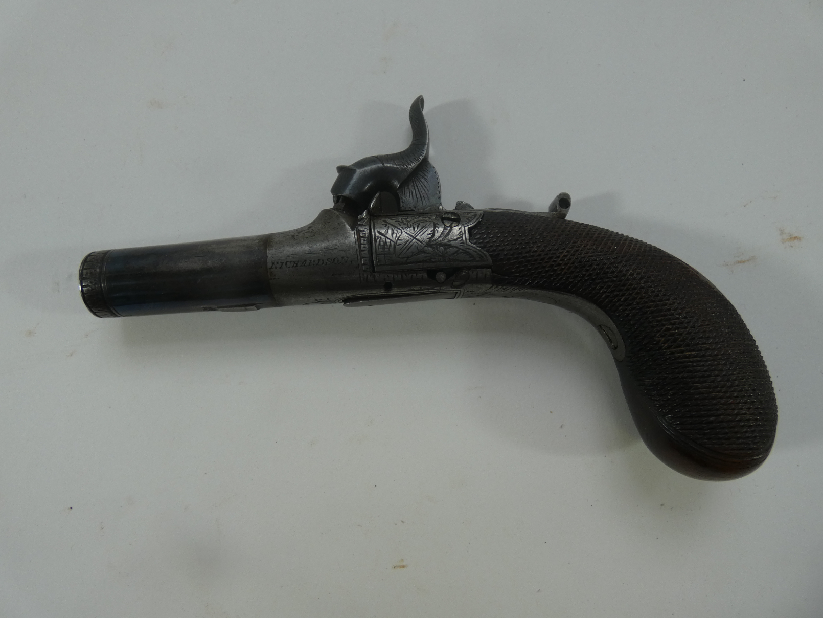 A 120 BORE PERCUSSION POCKET PISTOL BY RICHARDSON