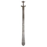 A RARE SOUTH INDIAN SWORD (KHANDA)