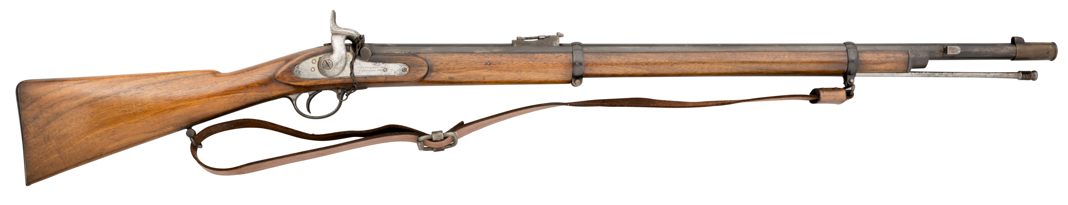 A .577 CALIBRE PERCUSSION MILITARY RIFLE BY JOHN DICKSON AND SONS