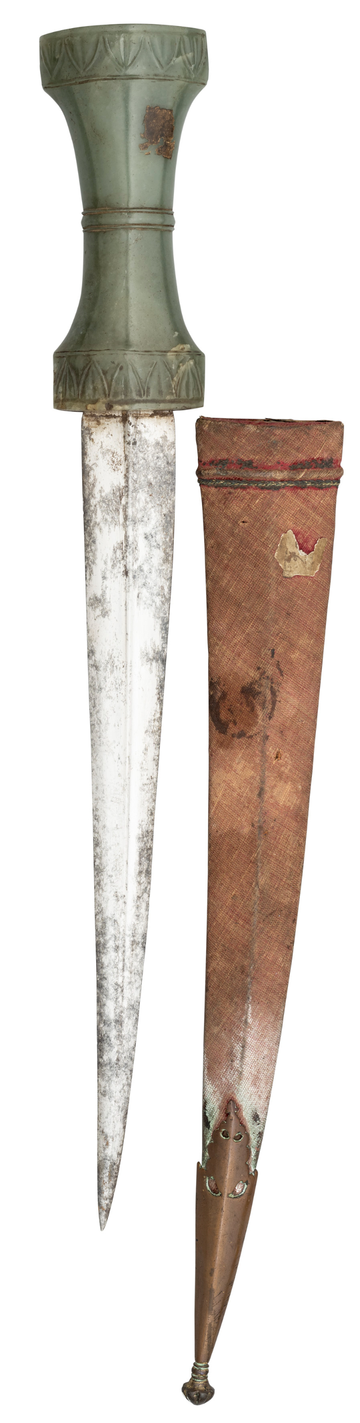 AN INDIAN JADE-HILTED DAGGER (KHANJAR)