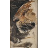 GIULIO ARISTIDE SARTORIO (Rome, 1860 - 1932): Study for head of a Lioness