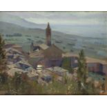 CARLO ALBERTO PETRUCCI (Rome, 1881 - 1963): Santa Chiara Church in Assisi