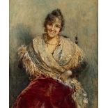 SALVATORE POSTIGLIONE (Naples, 1861 - 1906): Female portrait
