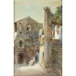 DANTE RICCI (Serra San Quirico, 1879 – Rome, 1957): Village view