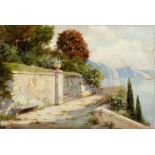 UMBERTO COROMALDI (Rome, 1870 - 1948): View of Como lake, 1935