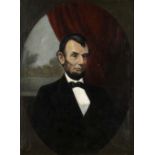 CHARLES DE WOLF BROWNELL (Providence, 1822 - Bristol, 1909): Portrait of Abraham Lincoln, 1861 ATTR.