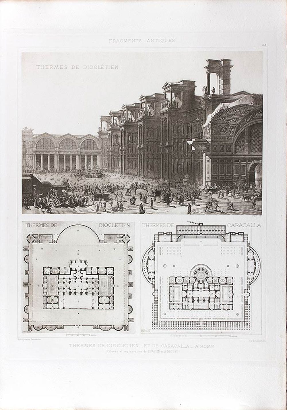 Hector d'Espouy: Fragments d'Architecture Antique d'aprs les relevŽs & restaurations des anciens pe - Image 2 of 2