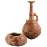 COUPLE OF CYPRIOT RED POLISHED WARE POTTERY