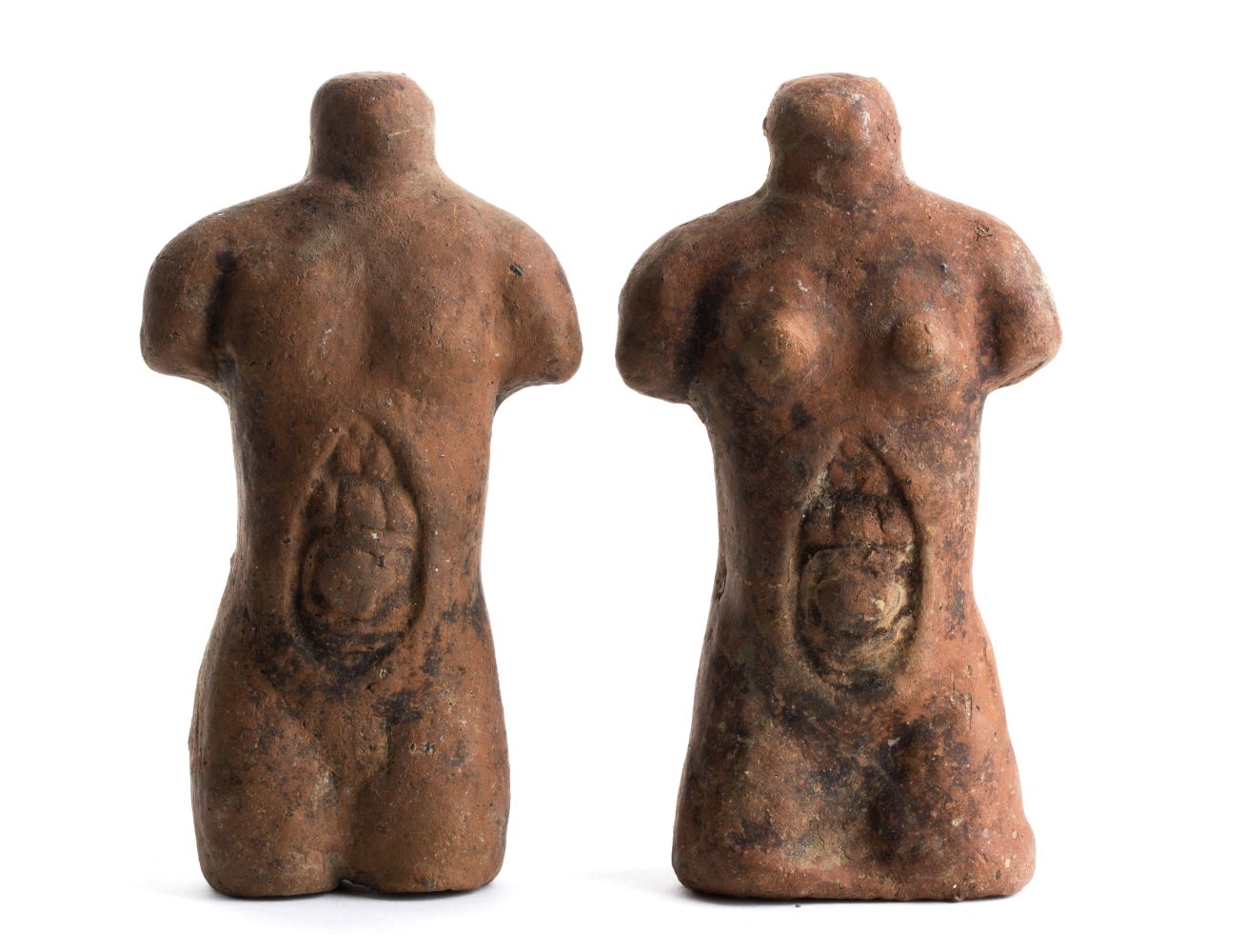 COUPLE OF ROMAN TERRACOTTA VOTIVE TORSOS