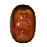 A roman garnet intaglio. Jug. 1st - 2nd century A.D.