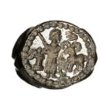 A christian hematite seal. The Sacrifice of Isaac. ca. 5th - 7th century A.D.
