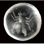 A roman rock crystal intaglio. Fly. 1st - 2nd century A.D.