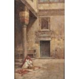ANTONIO PICCINNI (Trani, 1846 - Rome, 1920) : Oriental courtyard