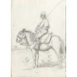 GIUSEPPE RAGGIO (Chiavari, 1823 - Rome, 1916): Cowboy on horseback
