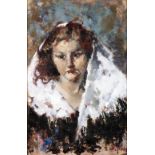 VINCENZO IROLLI (Naples, 1860 - 1949): Female half-bust