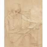 PIO SEMEGHINI (Quistello, 1878 - Verona, 1964): Lady portrait