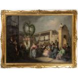 MANUEL CABRAL AGUADO-BEJARANO (Sevilla, 1827 - 1891) : Religious parade, 1852