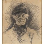 ARTURO RIETTI (Trieste, 1863 - Fontaniva, 1943): Portrait of an old man, 1889