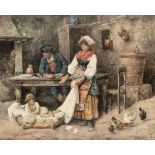 GIUSEPPE GABANI (Senigallia, 1846 - Rome, 1900) : Peasant family